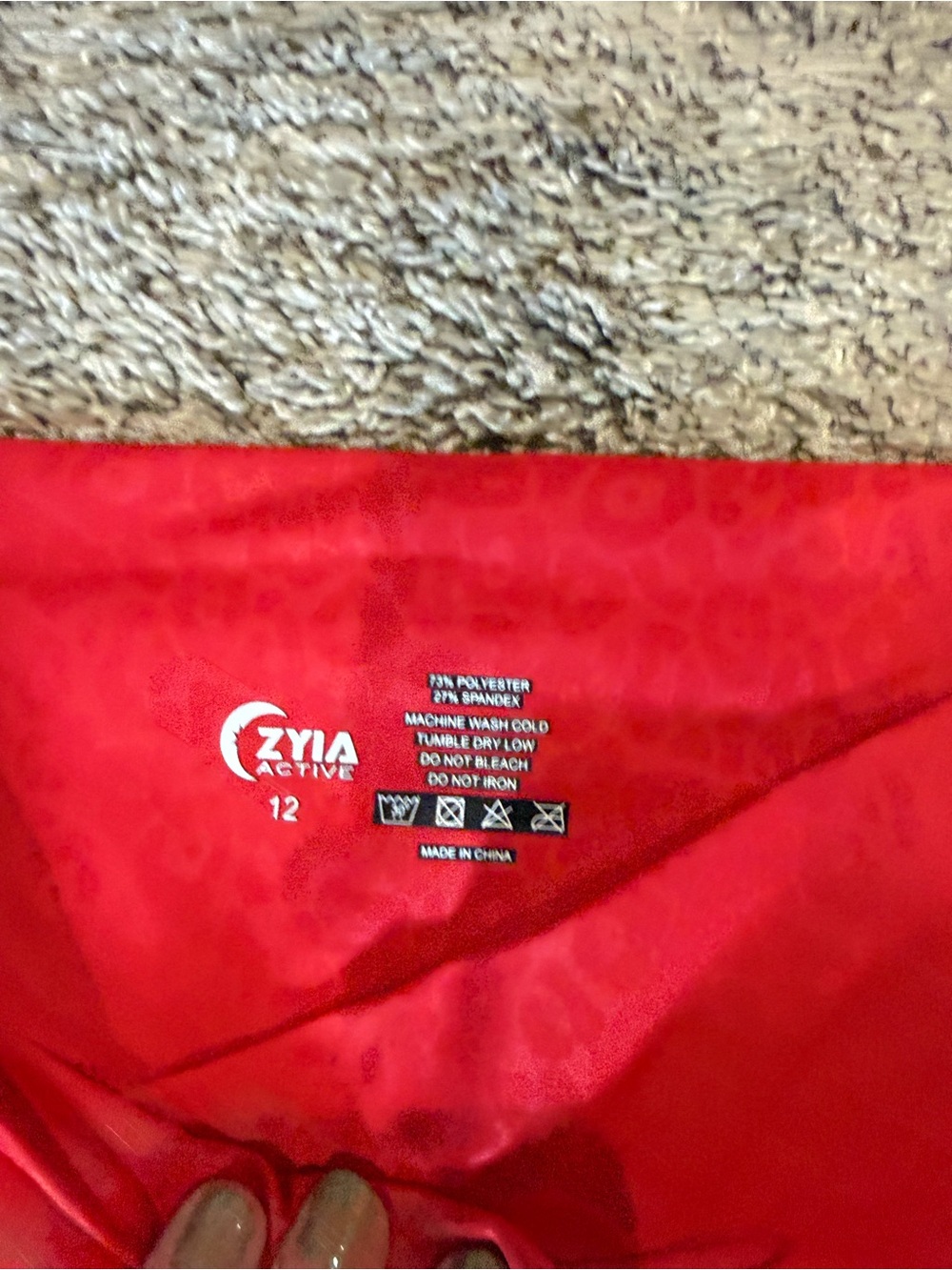 ZYIA Active Women's Red Leggings